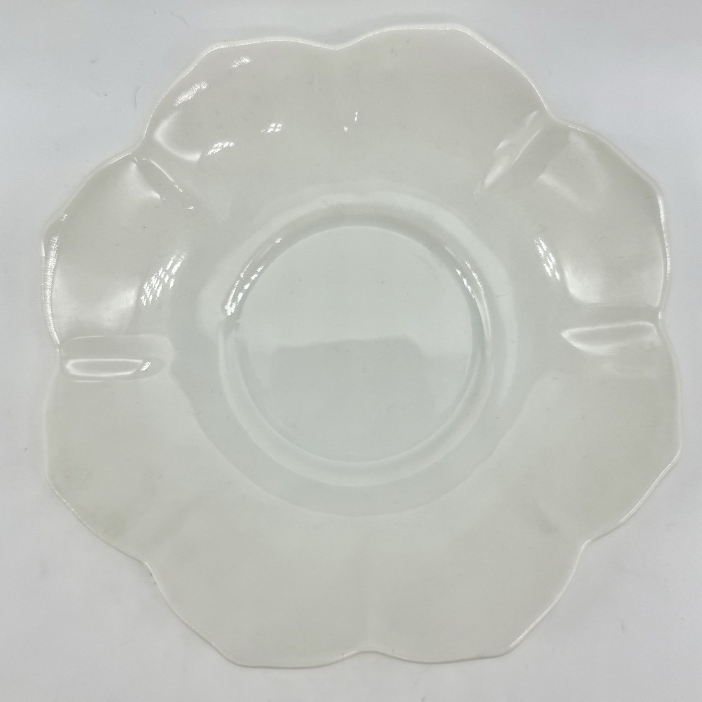 Lotus‎ Flower Shape Saucer Porcelain 6 Inch Wide X 1 Inch High
